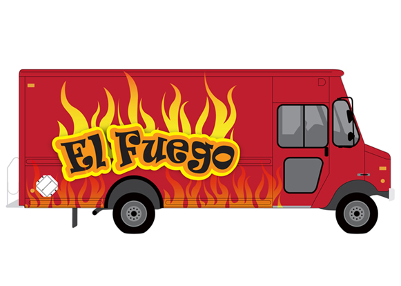 El Fuego Food Truck Mockup